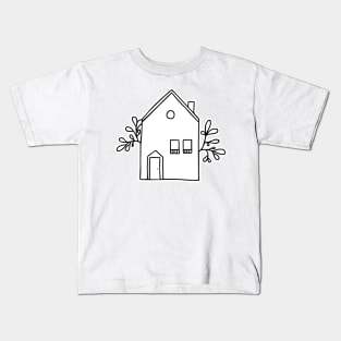Sticker House with Leaves Kids T-Shirt